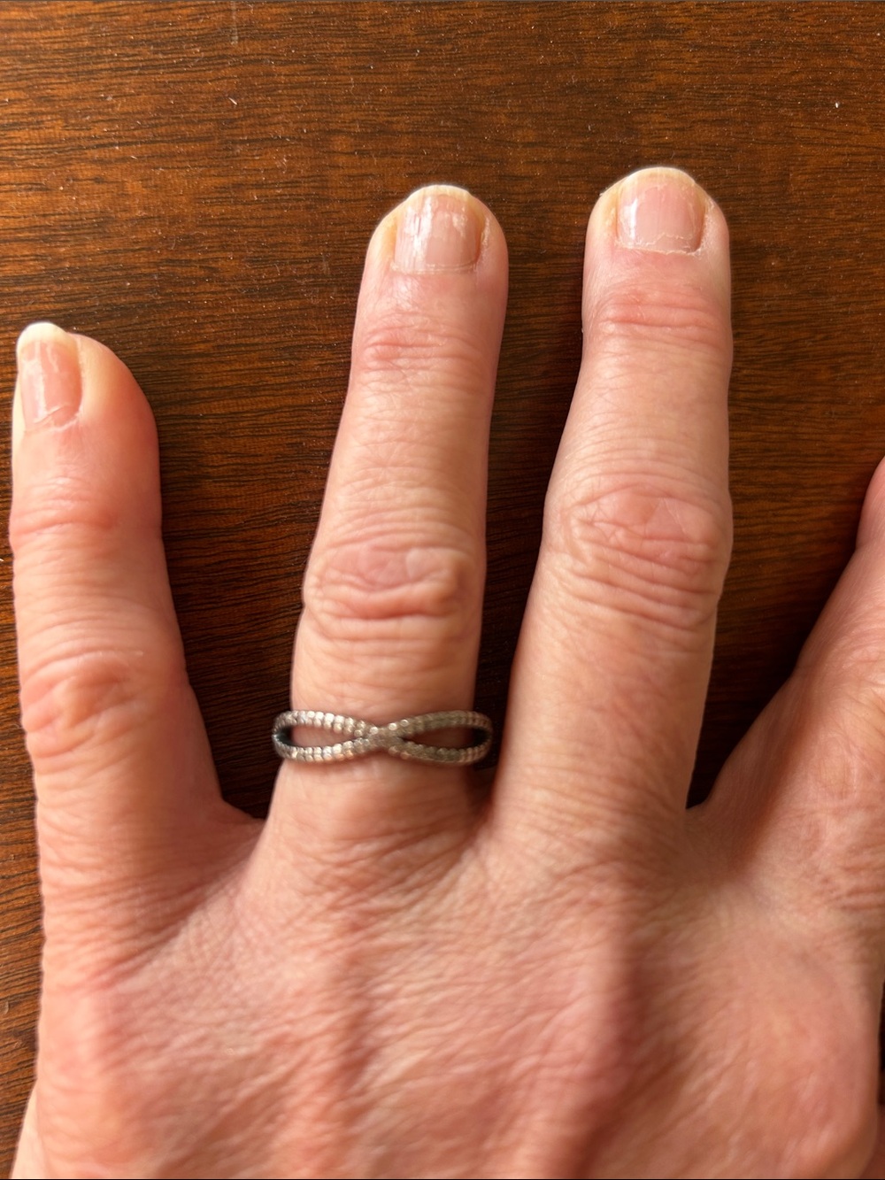 Pandora Silver Infinity Band with Pavé Detail